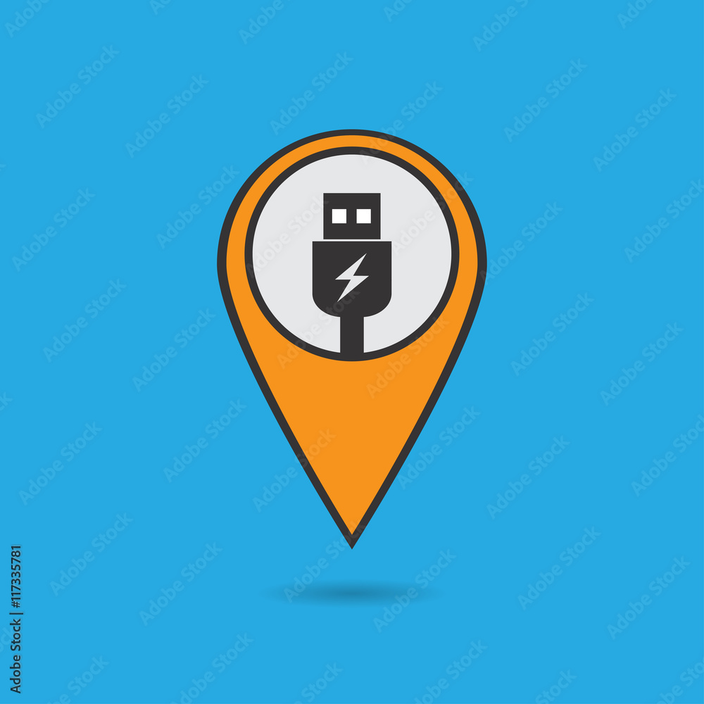 Obraz premium map pin icon
