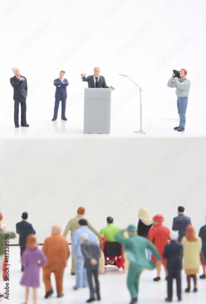 Fototapeta premium comizio elettorale in miniatura
