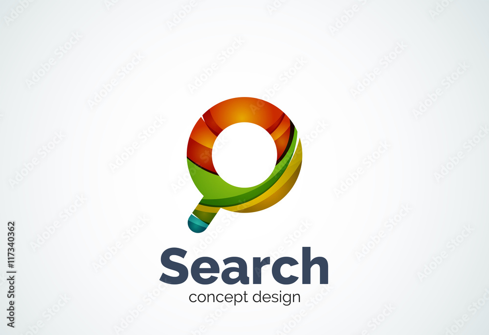 Obraz premium Magnifying glass logo template