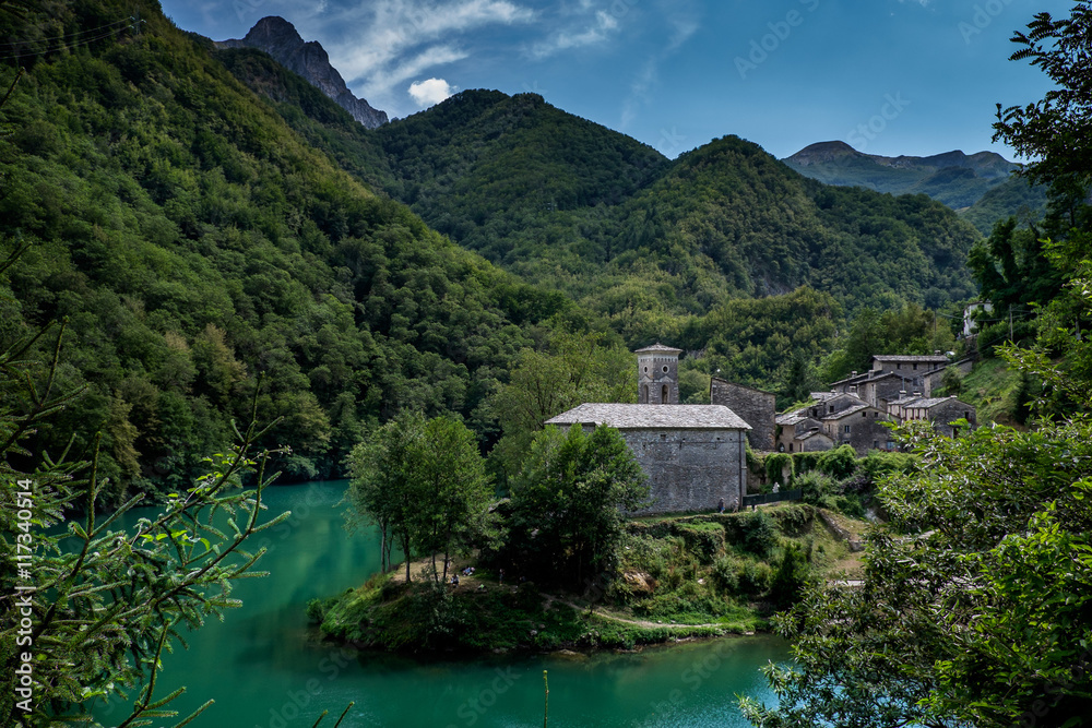 Isola Santa is a ghost village in Garfagnana, Tuscany, Italy