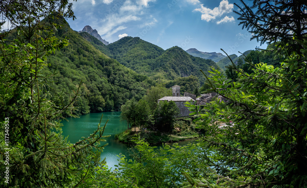 Isola Santa is a ghost village in Garfagnana, Tuscany, Italy