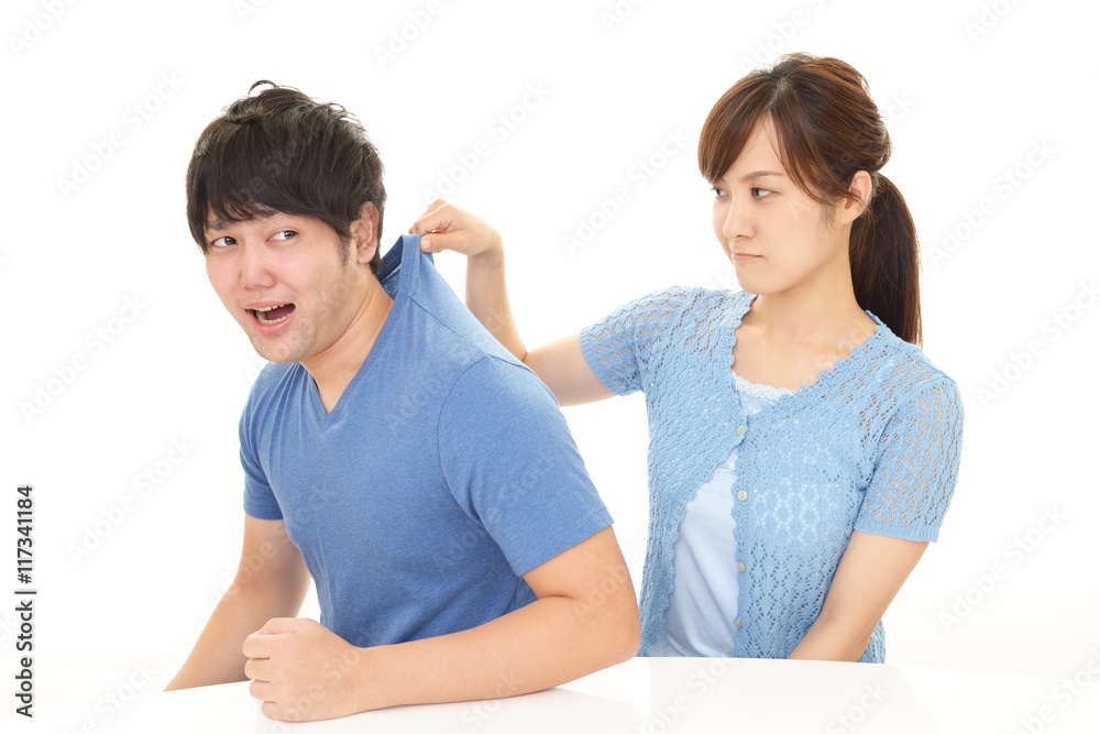 喧嘩しているカップル 喧嘩しているカップル