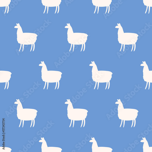 seamless alpaca  pattern