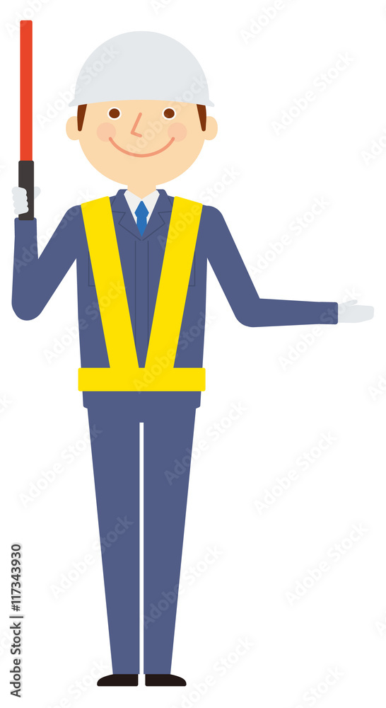 交通誘導 男性 全身 働く人々 イラスト 交通誘導 男性 全身 働く人々 イラスト