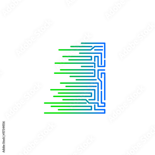 Letter I logo design template,technology,electronics,digital,logotype