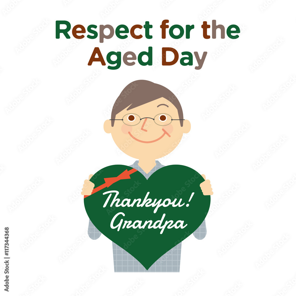 敬老の日　シニア　男性　イラスト