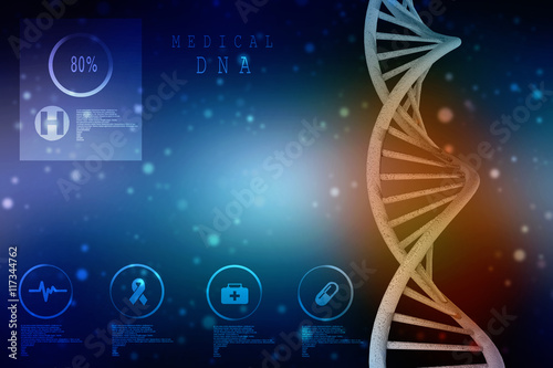 Digital illustration DNA structure © jijomathai