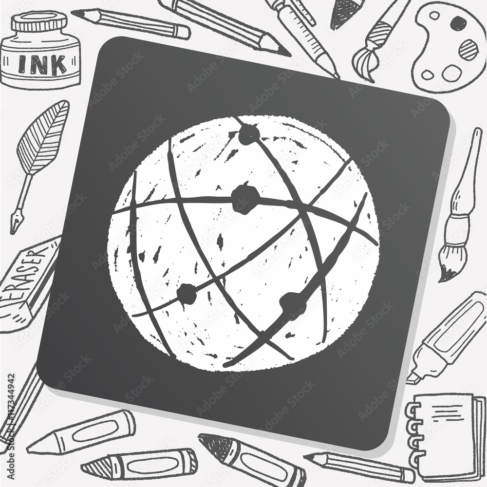 Fototapeta premium Doodle Globe