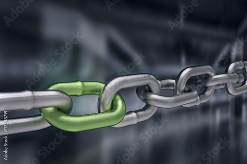 Teamwork concept with Chain