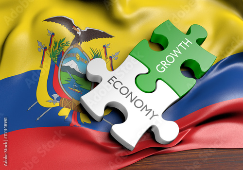 Ecuador economy and financial market growth concept, 3D rendering