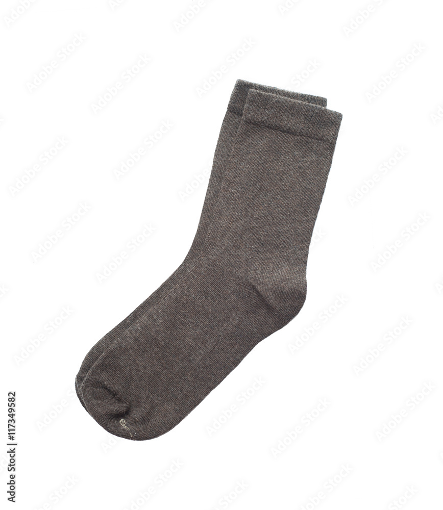 Brown socks isolated on a white background Brown socks isolated on a white background