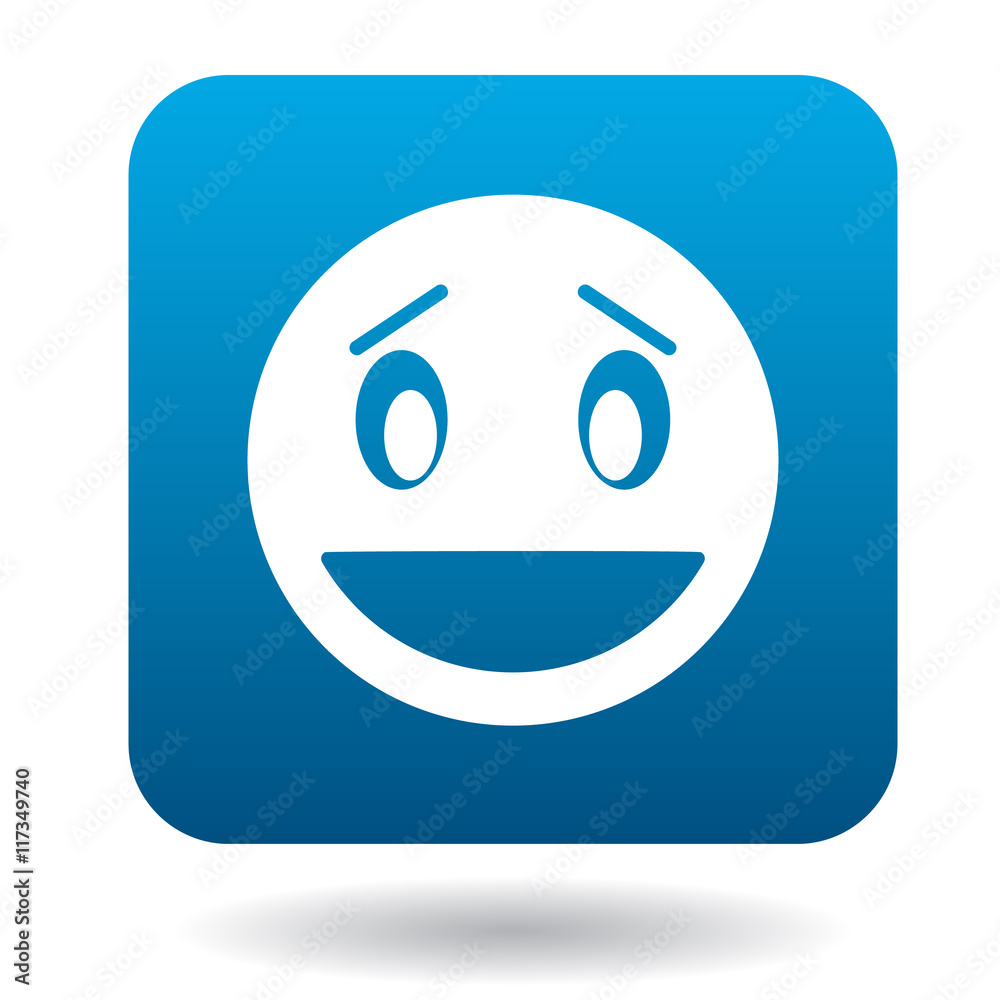 Surprised emoticon with open mouth icon in simple style on a white background Surprised emoticon with open mouth icon in simple style on a white background