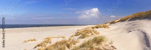 Endless beach on the island of Terschelling in The Netherlands photo