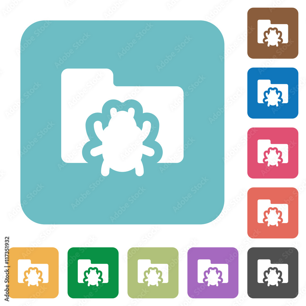 Flat bug folder icons Flat bug folder icons