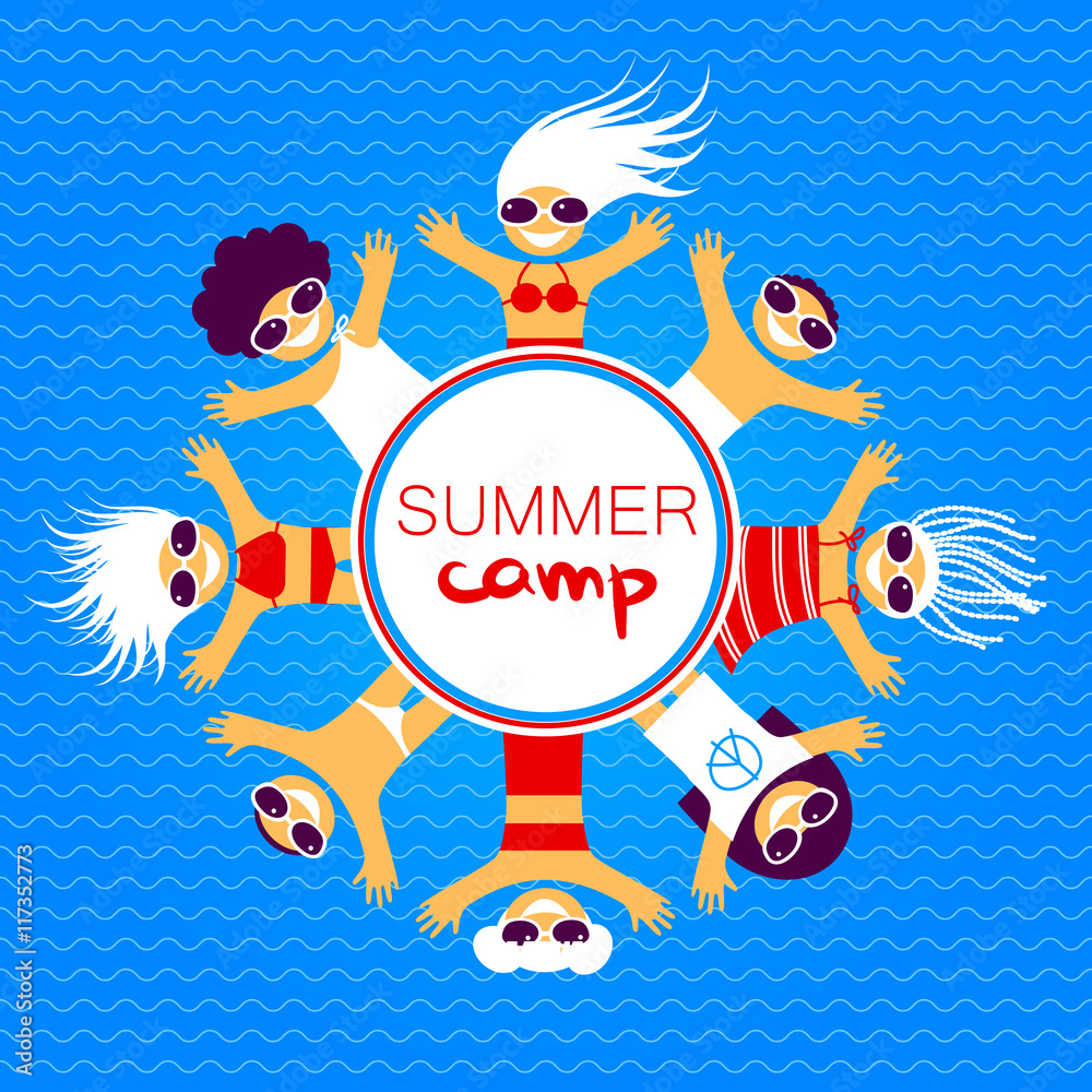 Fototapeta premium summer_camp_template