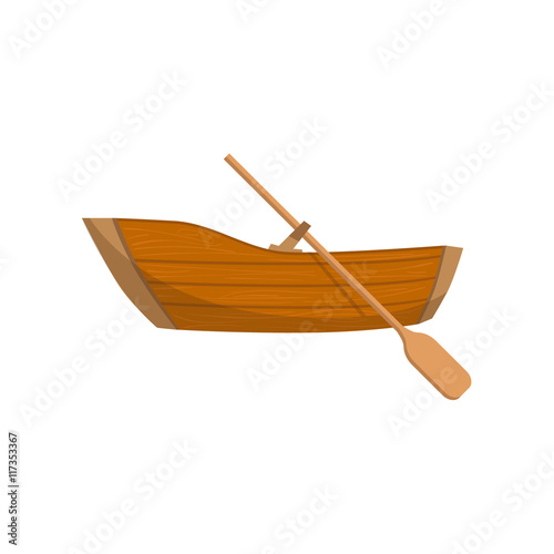 Wooden Boat With A Peddle