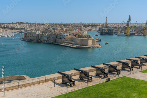 View over the Grand Harbour from Valletta, Malta