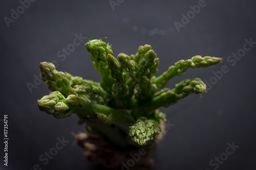 Fresh green asparagus for cooking.