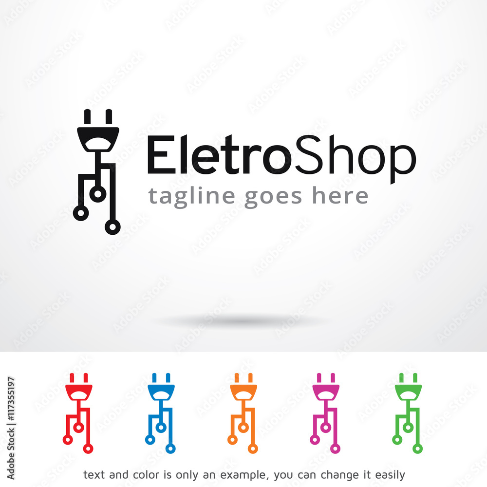 Electro Shop Logo Template Design Vector Electro Shop Logo Template Design Vector