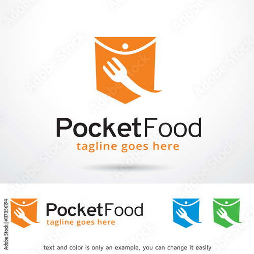 Pocket Food Logo Template Design Vector