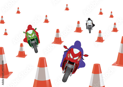 percorso ad ostacoli motociclismo