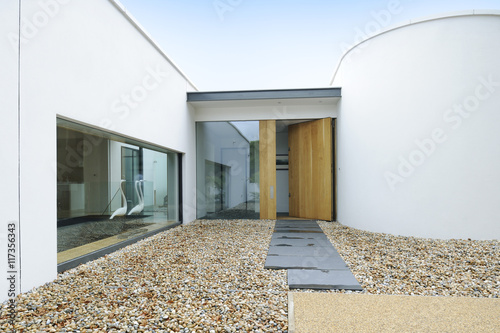 Exterior view of a modern house