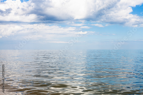 gray and white clouds over Azov Sea