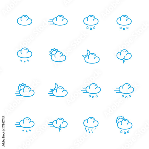 meteo blue line icons