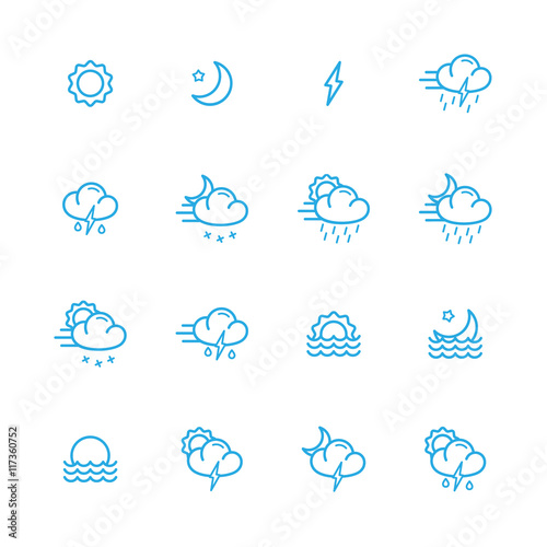 meteo blue line icons