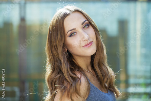 Portrait of beautiful young happy woman © Andrey_Arkusha