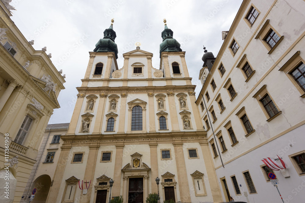 The Peterskirche ( St. Peters Church ) Baroque Roman Catholic Church in Vienna. Austria on 13 November 2015