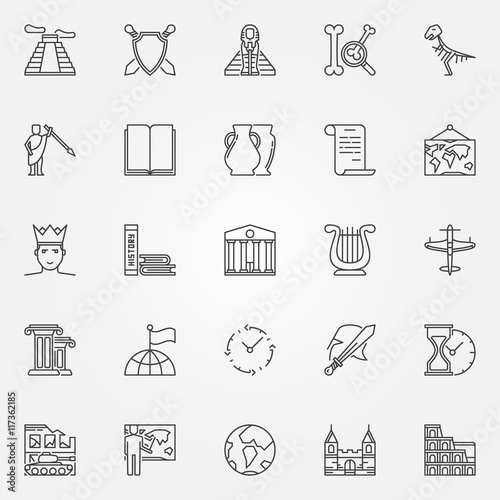 History icons set