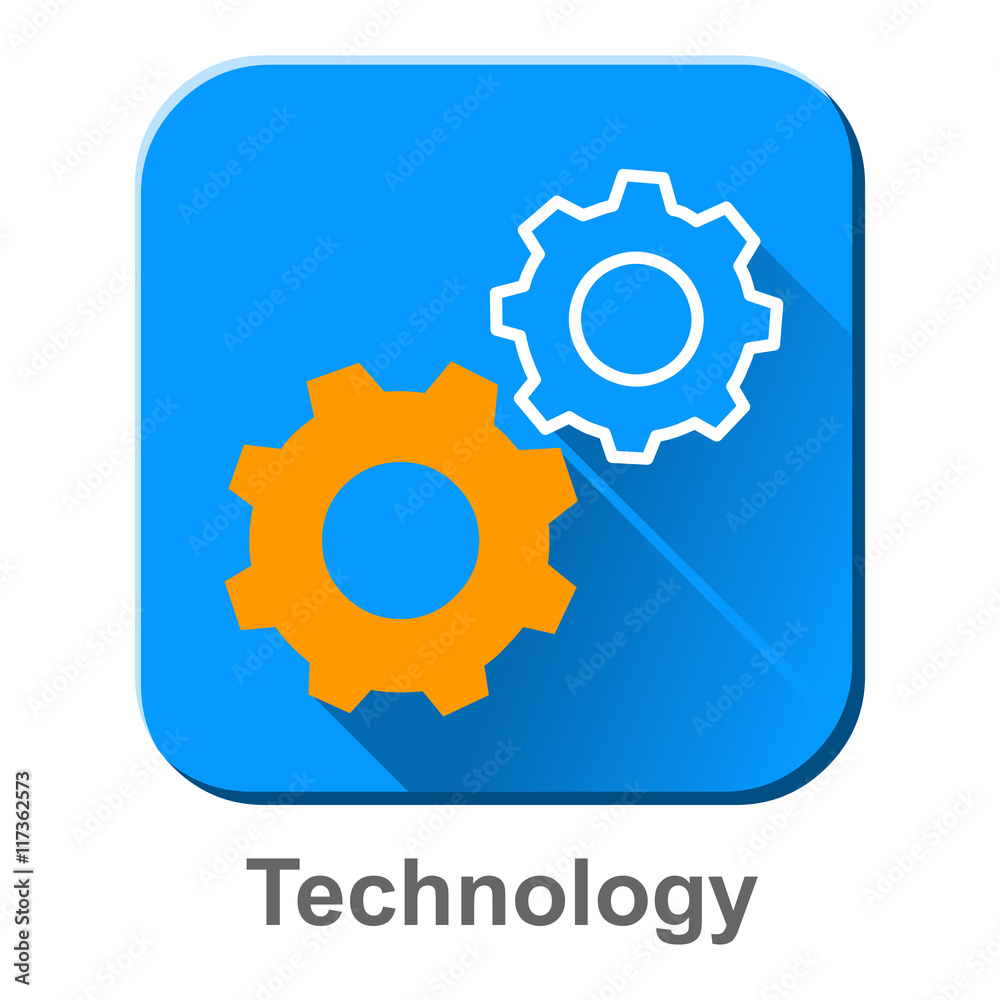 technology blue icon technology blue icon