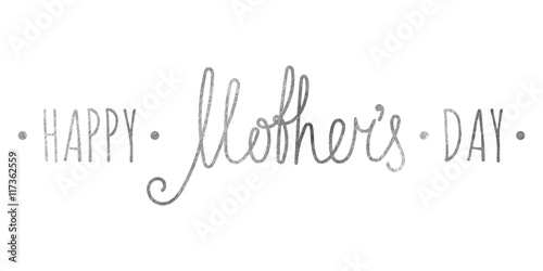 Silver textured Happy mothe...