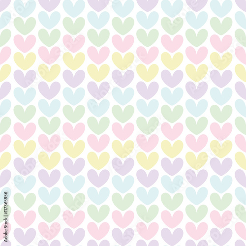 Wallpaper Mural valentine pattern red small heart Torontodigital.ca