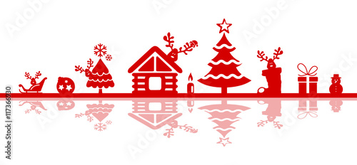 Weihnachten Silhouette Elche