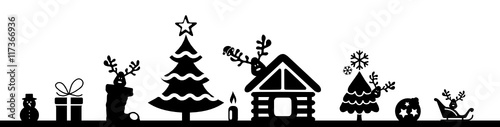 Weihnachten Silhouette Elche