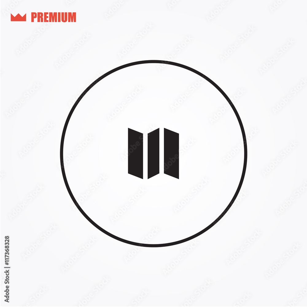 Map minimalist vector icon