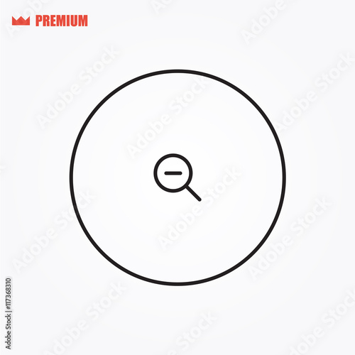 Zoom out minimalist vector icon