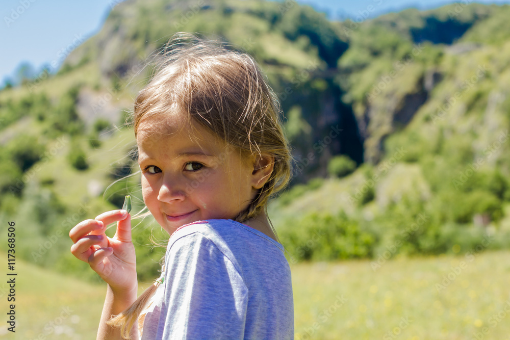  little girl in nature