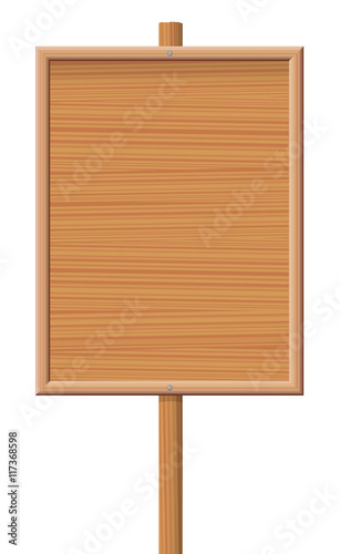Information board - wooden texture and unlabeled.