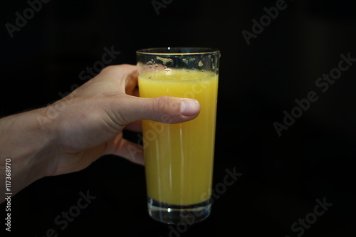 Glass of orange juice