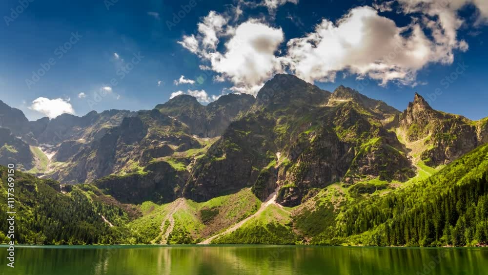 Famous Polish mountain lake in the Tatras, Poland