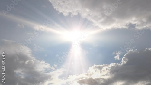 heavenly sun light cloudscape background effect