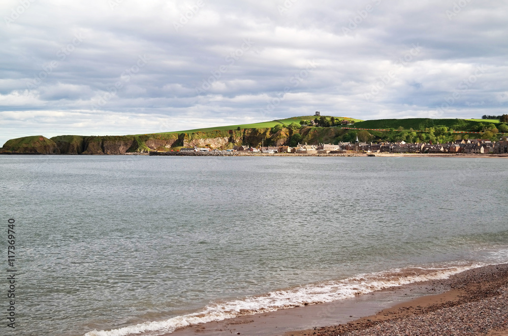 Strand von Stonehaven, Schottland Strand von Stonehaven, Schottland