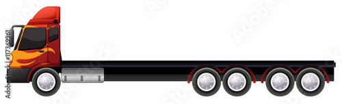 Lorry with many wheels