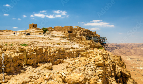 View on ruins of Masada fortress - Judaean Desert, Israel