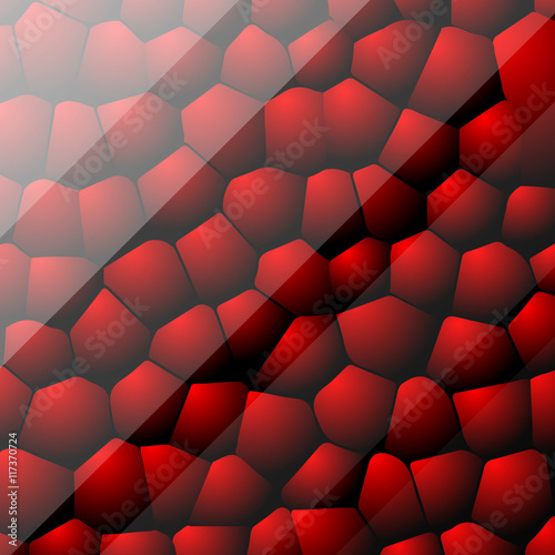 red stones under glass