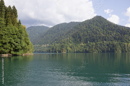 Lake Ritsa located in the northern part of Abkhazia, is a lake in the Caucasus Mountains