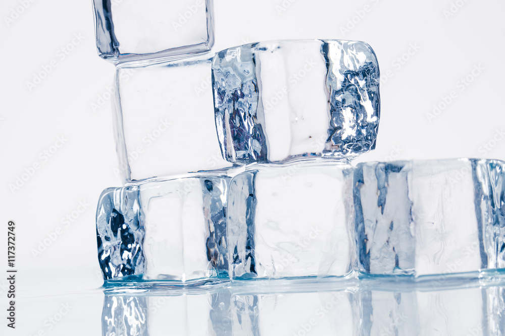 Ice cubes on table Ice cubes on table